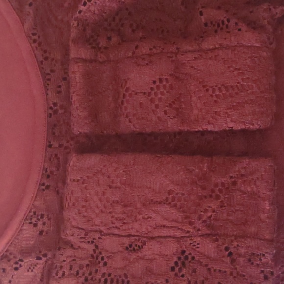 Juicy Couture lined crocheted lace top Size XXL Wine - Picture 10 of 10